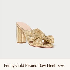 Metallic Gold Thick Heeled Mule Sandal